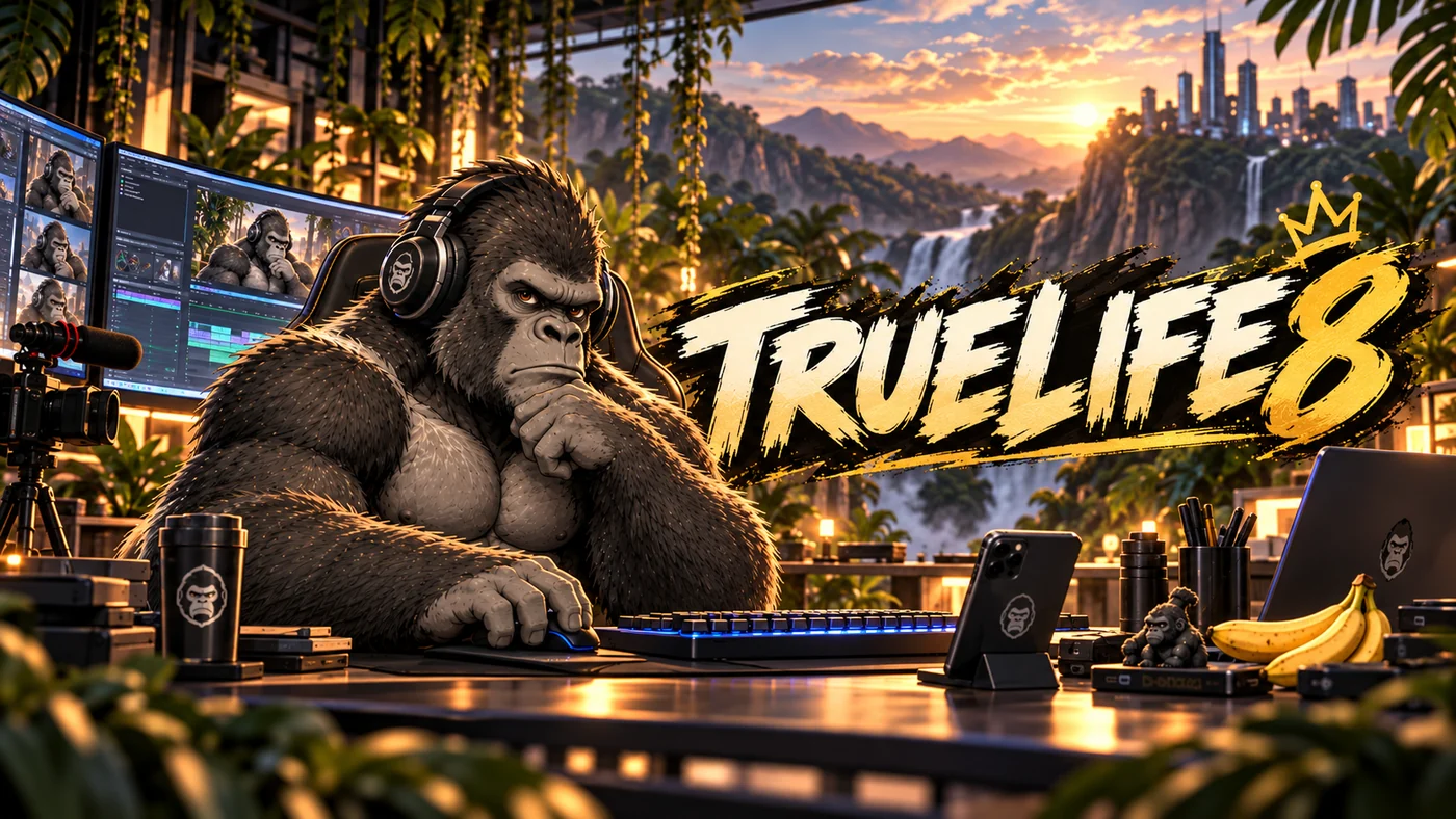 TRUELIFE8 creative character and studio artwork