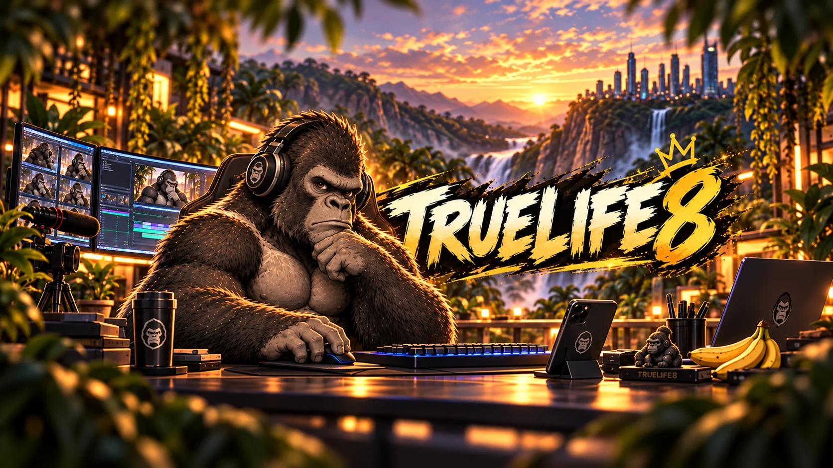 A moody visual from LIFE's jungle studio